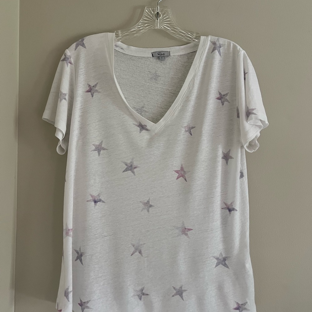 Rails Cara V-Neck Dusk Tie Dye Print Short Sleeve Tee Size: S MSRP: $98